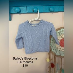 Bailey’s Blossoms baby sweater